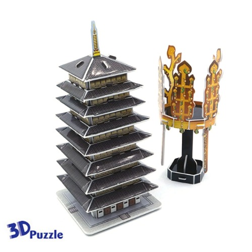 3D 입체퍼즐 신라금관 과 황룡사 구층목탑 5000