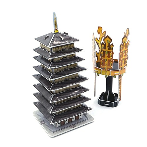 3D입체퍼즐 신라금관 과 황룡사 구층목탑 뜯어만들기
